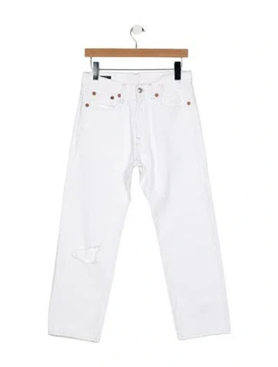 Pre-owned R13 High-rise Straight Leg Jeans In Blue