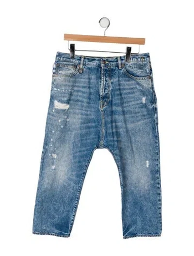 Pre-owned R13 High-rise Straight Leg Jeans In Blue