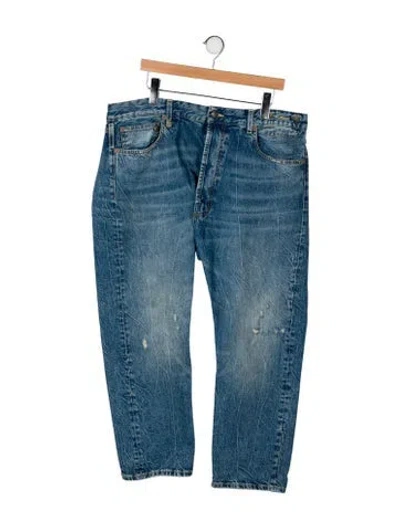 Pre-owned R13 High-rise Straight Leg Jeans In Blue