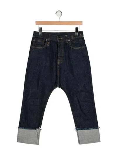 Pre-owned R13 High-rise Straight Leg Jeans In Blue