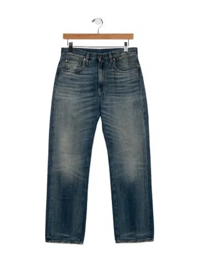 Pre-owned R13 High-rise Straight Leg Jeans In Blue