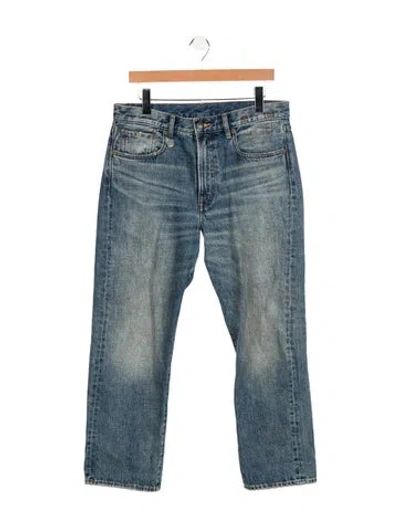 Pre-owned R13 High-rise Straight Leg Jeans In Blue