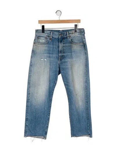 Pre-owned R13 High-rise Straight Leg Jeans In Blue