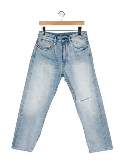 Pre-owned R13 High-rise Straight Leg Jeans In Blue