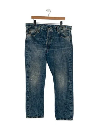 Pre-owned R13 High-rise Straight Leg Jeans In Blue