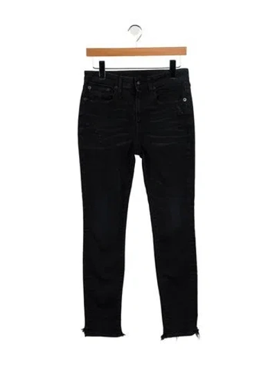 Pre-owned R13 High-rise Straight Leg Jeans In Blue
