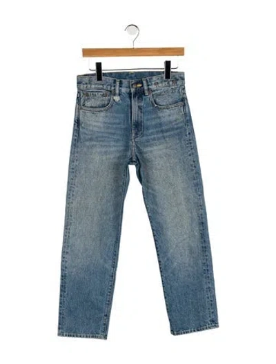 Pre-owned R13 High-rise Straight Leg Jeans In Blue