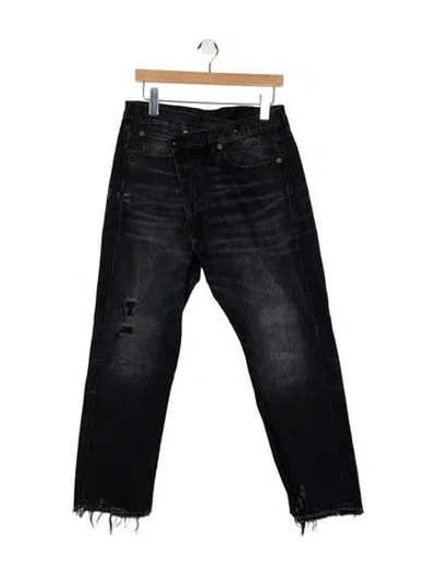 Pre-owned R13 High-rise Straight Leg Jeans In Blue