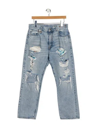 Pre-owned R13 High-rise Straight Leg Jeans In Blue
