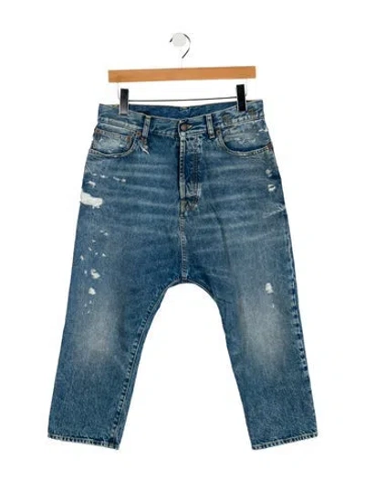 Pre-owned R13 High-rise Straight Leg Jeans In Blue