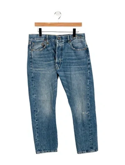 Pre-owned R13 High-rise Straight Leg Jeans In Blue