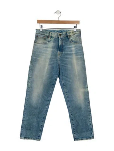 Pre-owned R13 High-rise Straight Leg Jeans In Blue