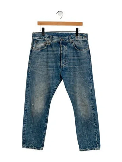 Pre-owned R13 High-rise Straight Leg Jeans In Blue