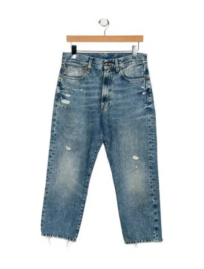 Pre-owned R13 High-rise Straight Leg Jeans In Blue
