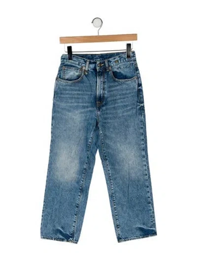 Pre-owned R13 High-rise Straight Leg Jeans In Blue