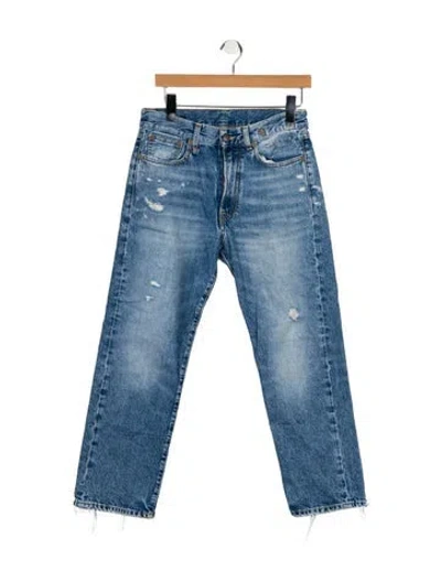 Pre-owned R13 High-rise Straight Leg Jeans In Blue