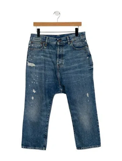 Pre-owned R13 High-rise Straight Leg Jeans In Blue