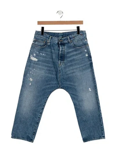 Pre-owned R13 High-rise Straight Leg Jeans In Blue