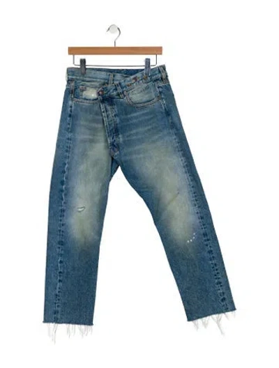 Pre-owned R13 High-rise Straight Leg Jeans In Blue