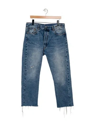 Pre-owned R13 High-rise Straight Leg Jeans In Blue