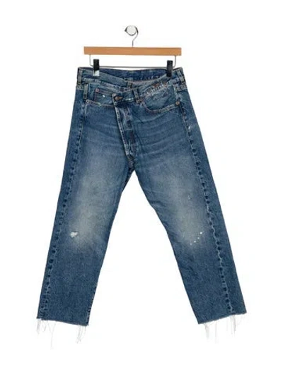 Pre-owned R13 High-rise Straight Leg Jeans In Blue