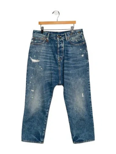 Pre-owned R13 High-rise Straight Leg Jeans In Blue