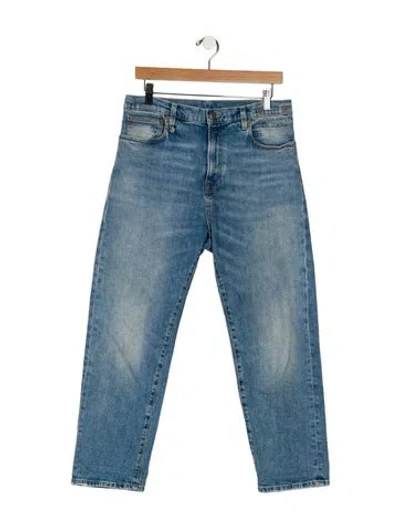 Pre-owned R13 High-rise Straight Leg Jeans In Blue