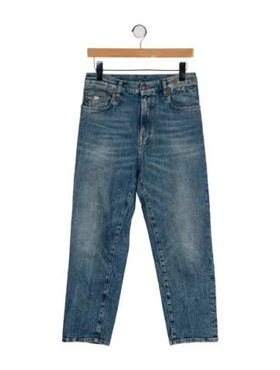 Pre-owned R13 High-rise Straight Leg Jeans In Blue