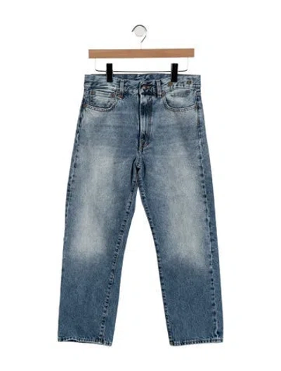 Pre-owned R13 High-rise Straight Leg Jeans In Blue
