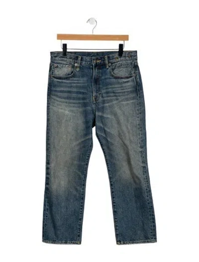 Pre-owned R13 High-rise Straight Leg Jeans In Blue