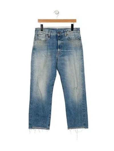 Pre-owned R13 High-rise Straight Leg Jeans In Blue