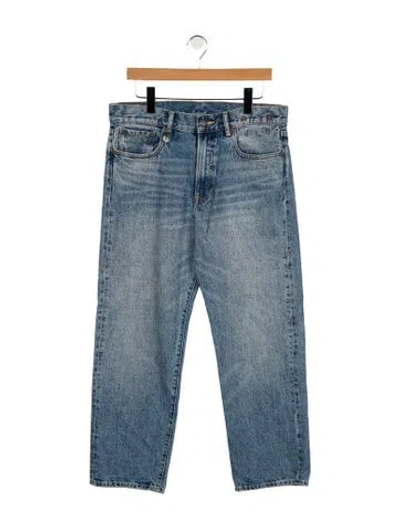 Pre-owned R13 High-rise Straight Leg Jeans In Blue