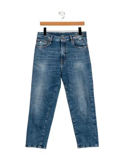 Pre-owned R13 High-rise Straight Leg Jeans In Blue