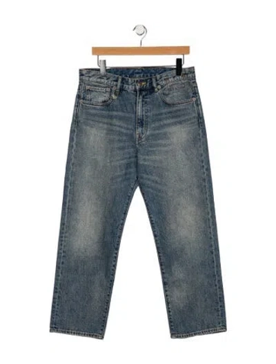 Pre-owned R13 High-rise Straight Leg Jeans In Blue