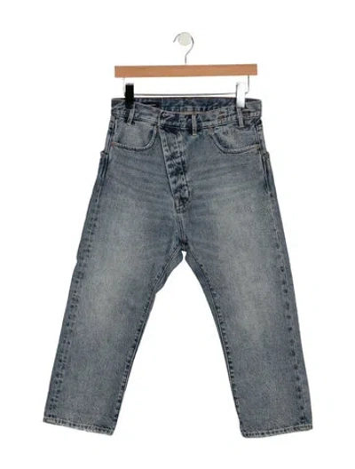 Pre-owned R13 High-rise Straight Leg Jeans In Blue