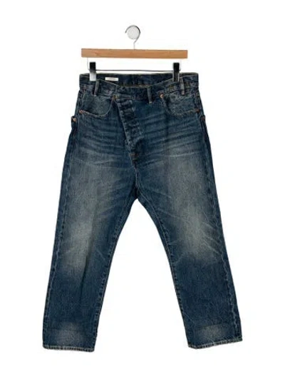 Pre-owned R13 High-rise Straight Leg Jeans In Blue