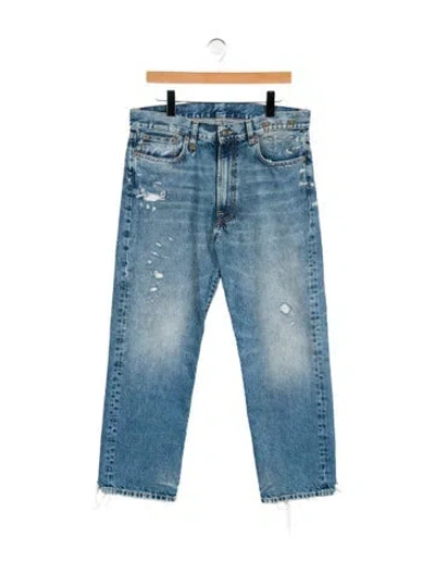 Pre-owned R13 High-rise Straight Leg Jeans In Blue