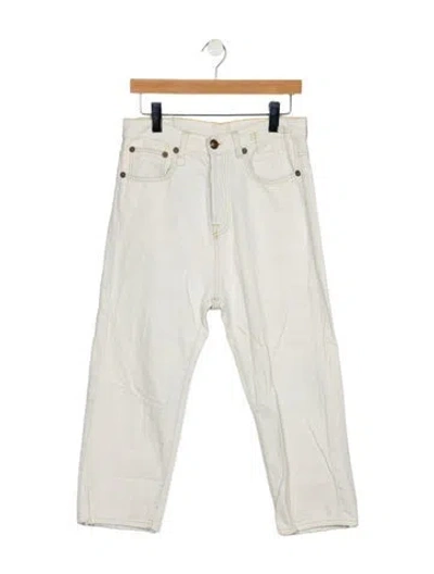Pre-owned R13 High-rise Straight Leg Jeans In Blue