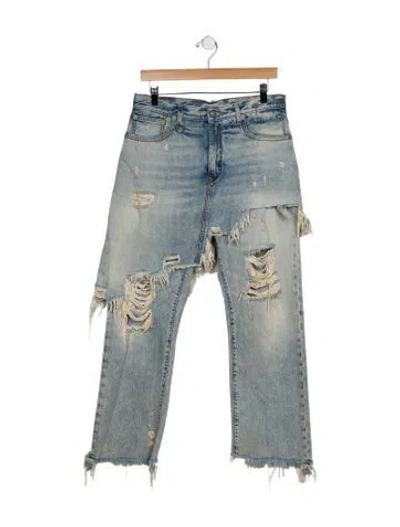 Pre-owned R13 High-rise Straight Leg Jeans In Blue
