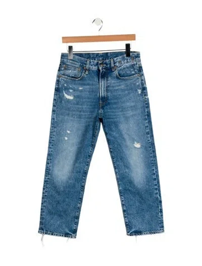 Pre-owned R13 High-rise Straight Leg Jeans In Blue