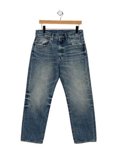 Pre-owned R13 High-rise Straight Leg Jeans In Blue