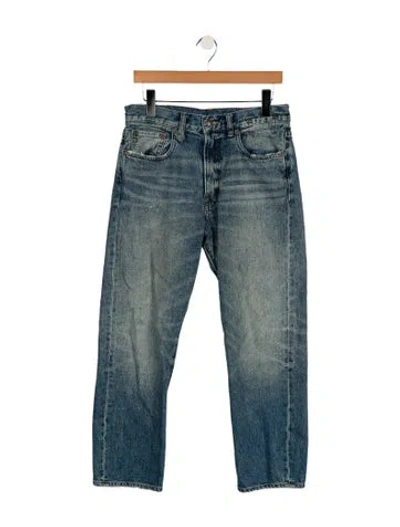 Pre-owned R13 High-rise Straight Leg Jeans In Blue