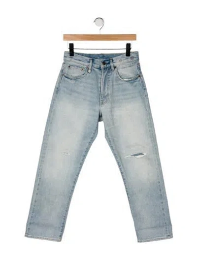 Pre-owned R13 High-rise Straight Leg Jeans In Blue