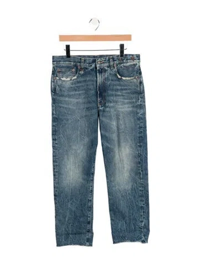 Pre-owned R13 High-rise Straight Leg Jeans In Blue