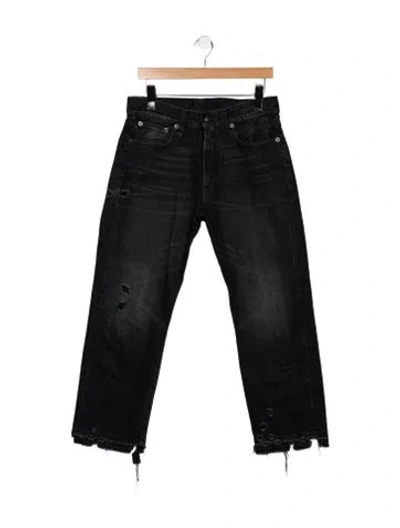 Pre-owned R13 High-rise Straight Leg Jeans In Blue