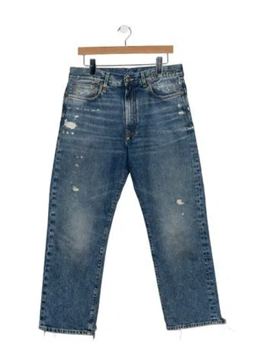Pre-owned R13 High-rise Straight Leg Jeans In Blue