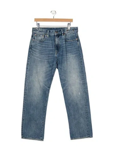 Pre-owned R13 High-rise Straight Leg Jeans In Blue