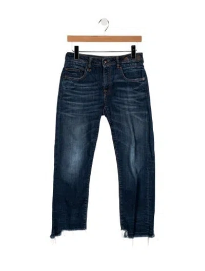 Pre-owned R13 High-rise Straight Leg Jeans In Blue
