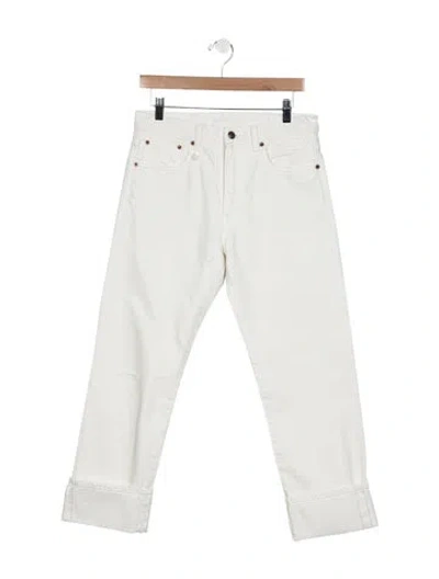 Pre-owned R13 High-rise Straight Leg Jeans In Blue
