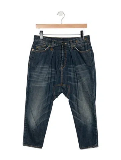 Pre-owned R13 High-rise Straight Leg Jeans In Blue